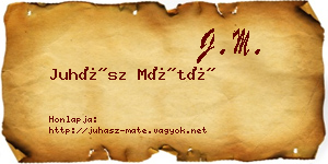 Juhász Máté névjegykártya